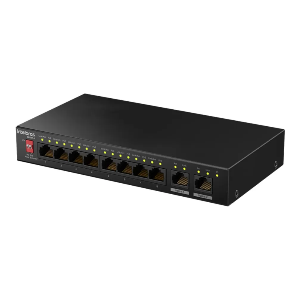 SWITCH 10P FAST C/8 PORTAS POE - S1110F-P